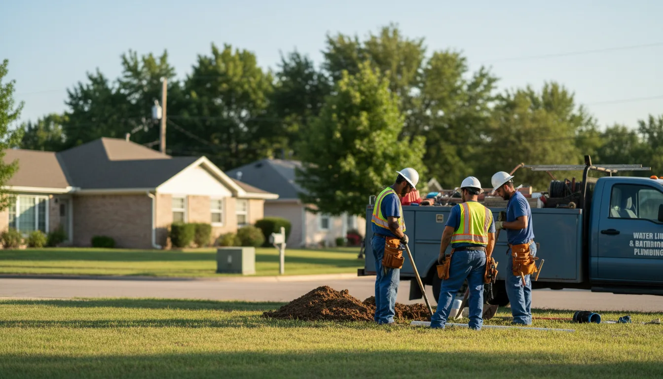Residential water line and bathroom plumbing service in Hixson, TN